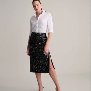 Untuckit Sequinned Celine Skirt Regular Fit Black XS